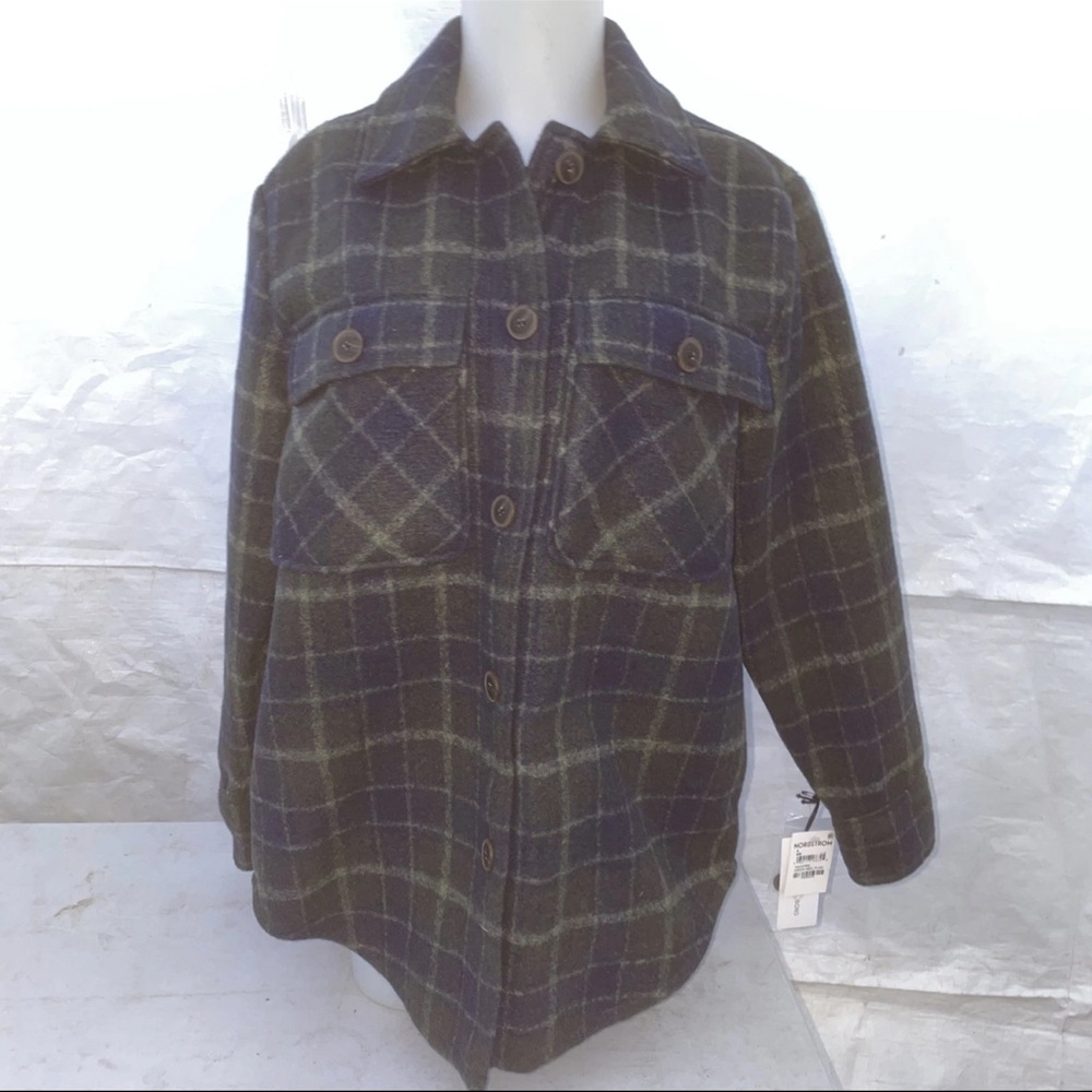 NWT Green Abel Plaid Treasure and bond Plaid Jacket size Small